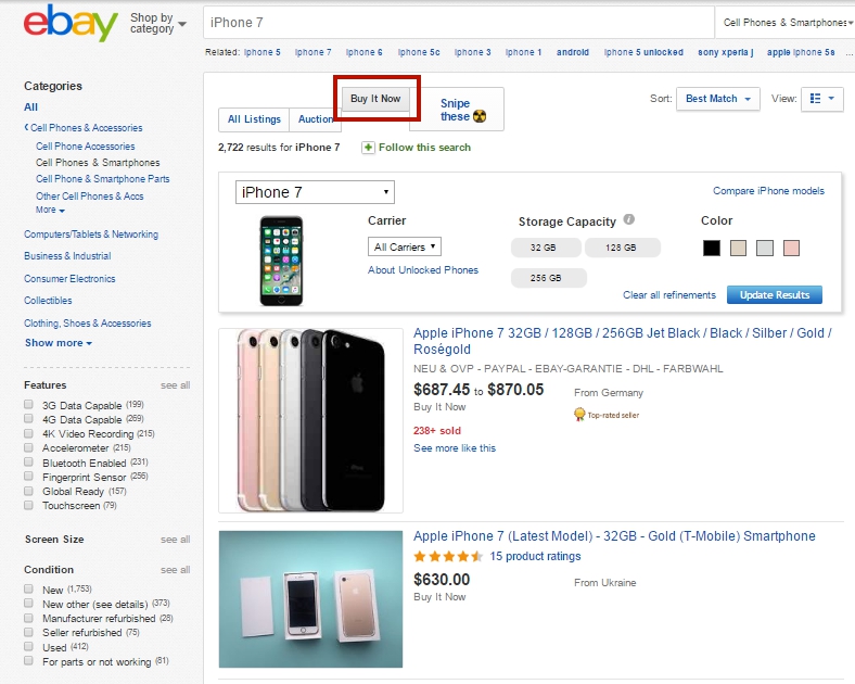 Как покупать на eBay fourth