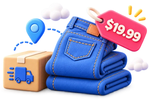 Jeans shipping $19.99