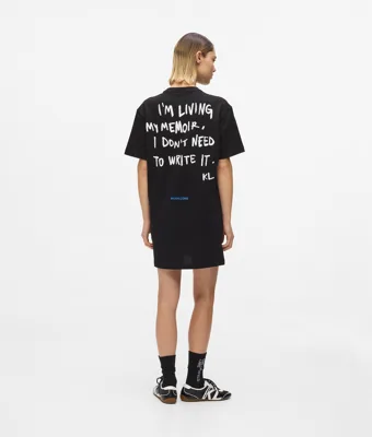 Платье-футболка Karl Quote, черное