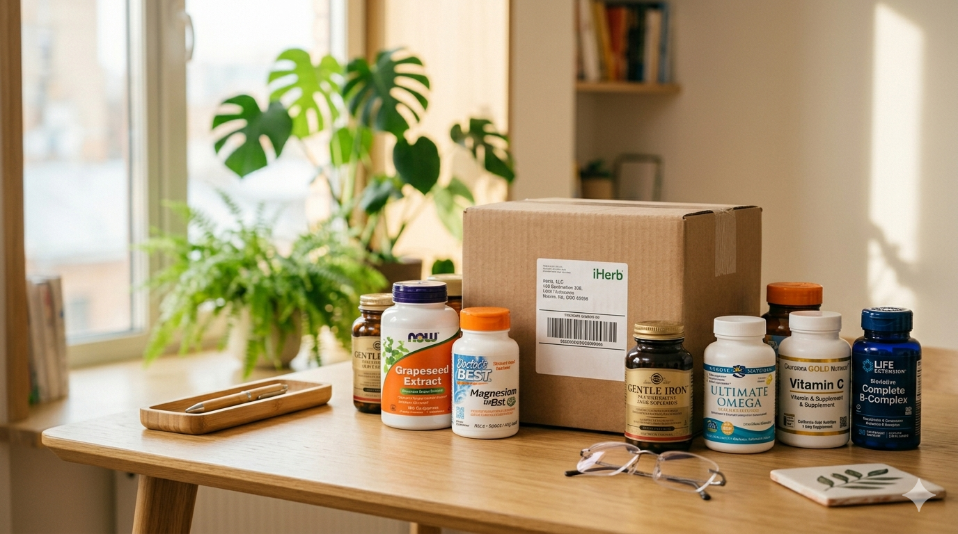 Витамины и БАДы iHerb - посылка через Prostobox